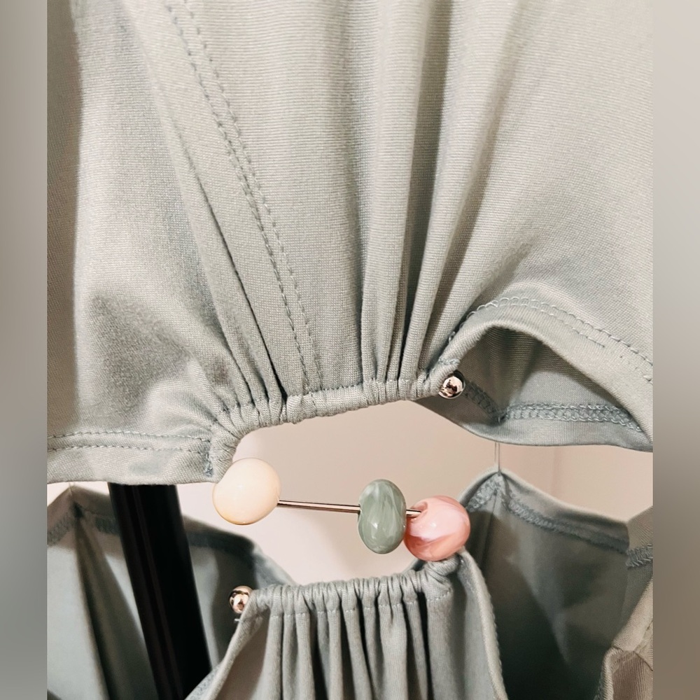 Sage Green Cutout Twist Maxi Dress - Picture 4 of 5